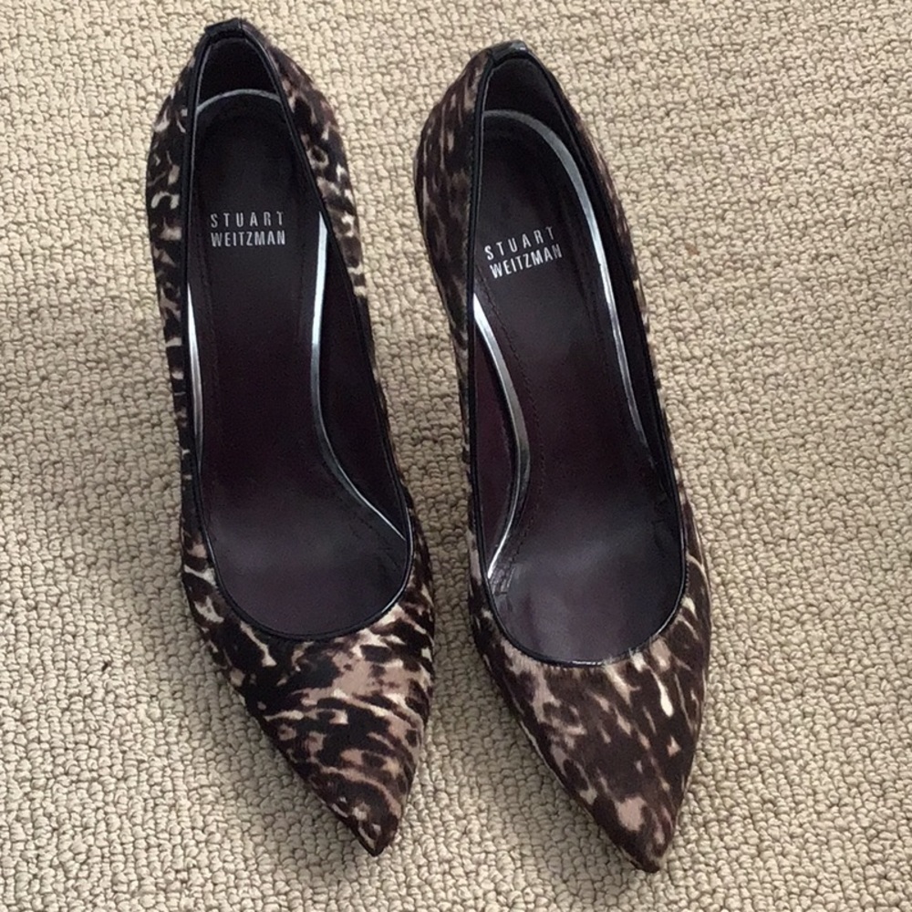 Stuart Weitzman Leather Sole cheetah Heel
